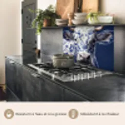Koe - Delfts - Blauw - Artistiek keuken achterwand 2 middel -usp_FR