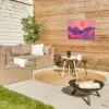 Zon - Heuvels - Paars - Abstract Tuinposter op houten frame 2 cm dik klein -sfeer2
