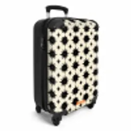 Stervormen - Geometrisch - Zwart NBS - Handbagage koffer - Volwassenen Unisex middel -productfoto_3d