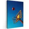 Basketbal -  Lucht - Ring Tuinposter op houten frame 2 cm dik middel -3d