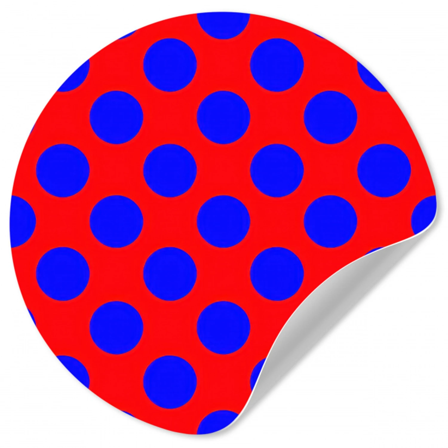 Dots - Klassiek - Rood Wandcirkel behangsticker klein 186 -3d