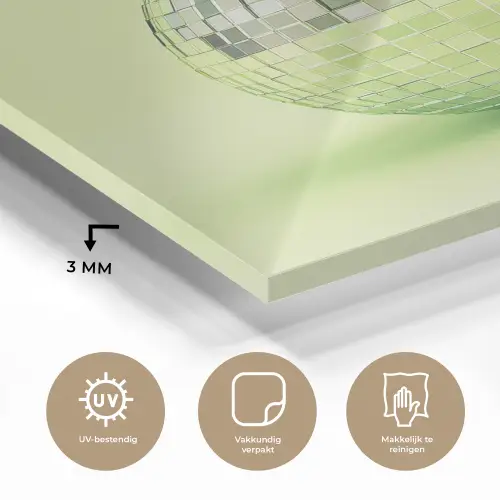 Groen - Disco - Decoratie - Appel plexiglas 5mm klein -sfeer2