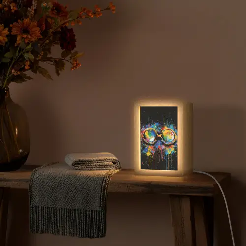 Graffiti - Sport - Zwemmen - Zwembril Light Box met kabel (Tafellamp) klein -sfeer4