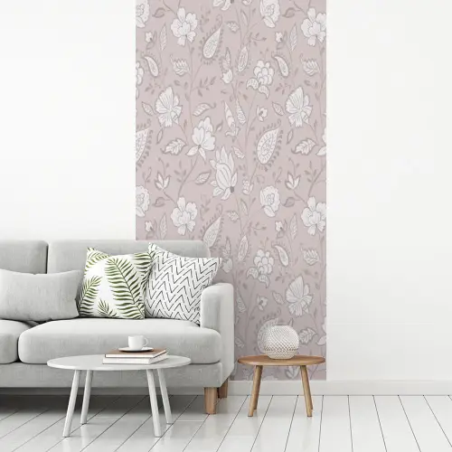 Bloemen - Getekend - Lavendel fotobehang vinyl groot 64 -woonkamer