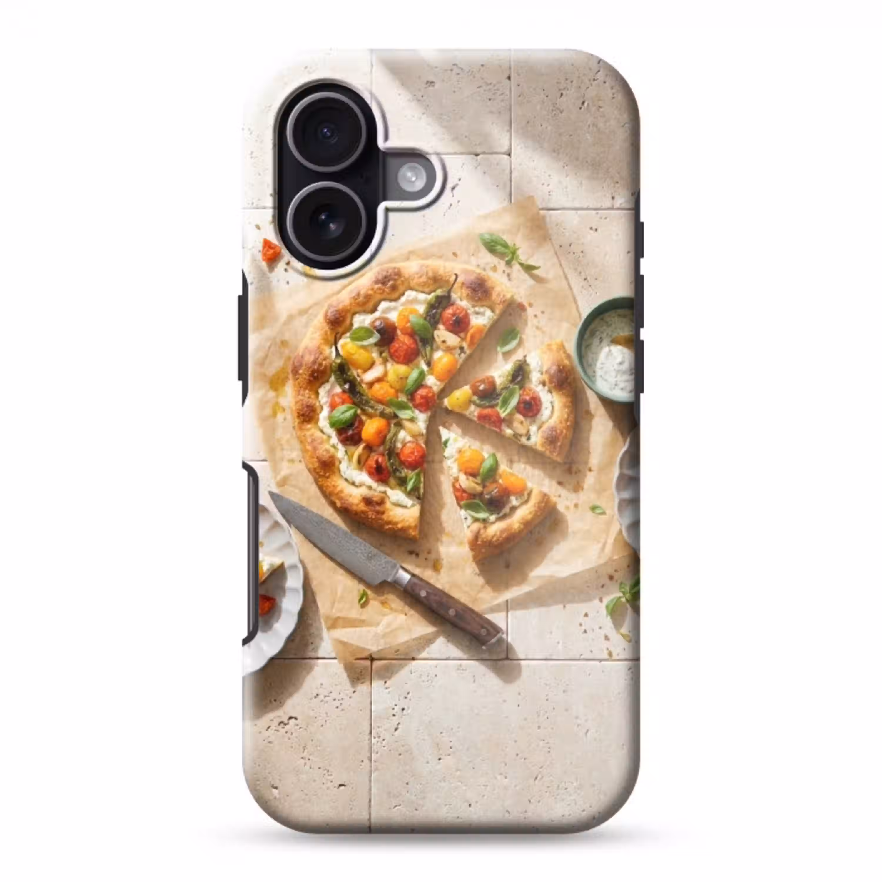Eten - Tomaten - Basilicum - Maaltijd - Vers Toughcase MagSafe Apple iPhone 17 klein -3d
