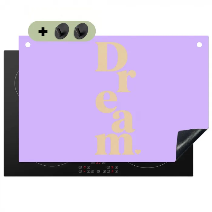 Dream - Paars - Typografisch Inductie beschemer met haakjes klein -3d
