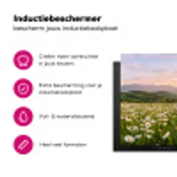 Madelief - Veld - Heuvels - Groen Inductie beschermer vinyl 3mm klein -wsfeer2_website