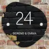 Stenen goud zwart - Klassiek Naambord Organisch middel -sfeer10