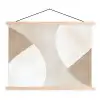 Bruin - Japandi - Abstract textielposter latten blank klein -3d