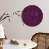 Krokodil - Leer - Aubergine - Paars Wandcirkel plexiglas klein 852 -sfeer4
