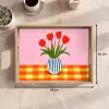 Tulpen - Roze - Vaas Dienblad Rechthoek middel -USP_Formaat