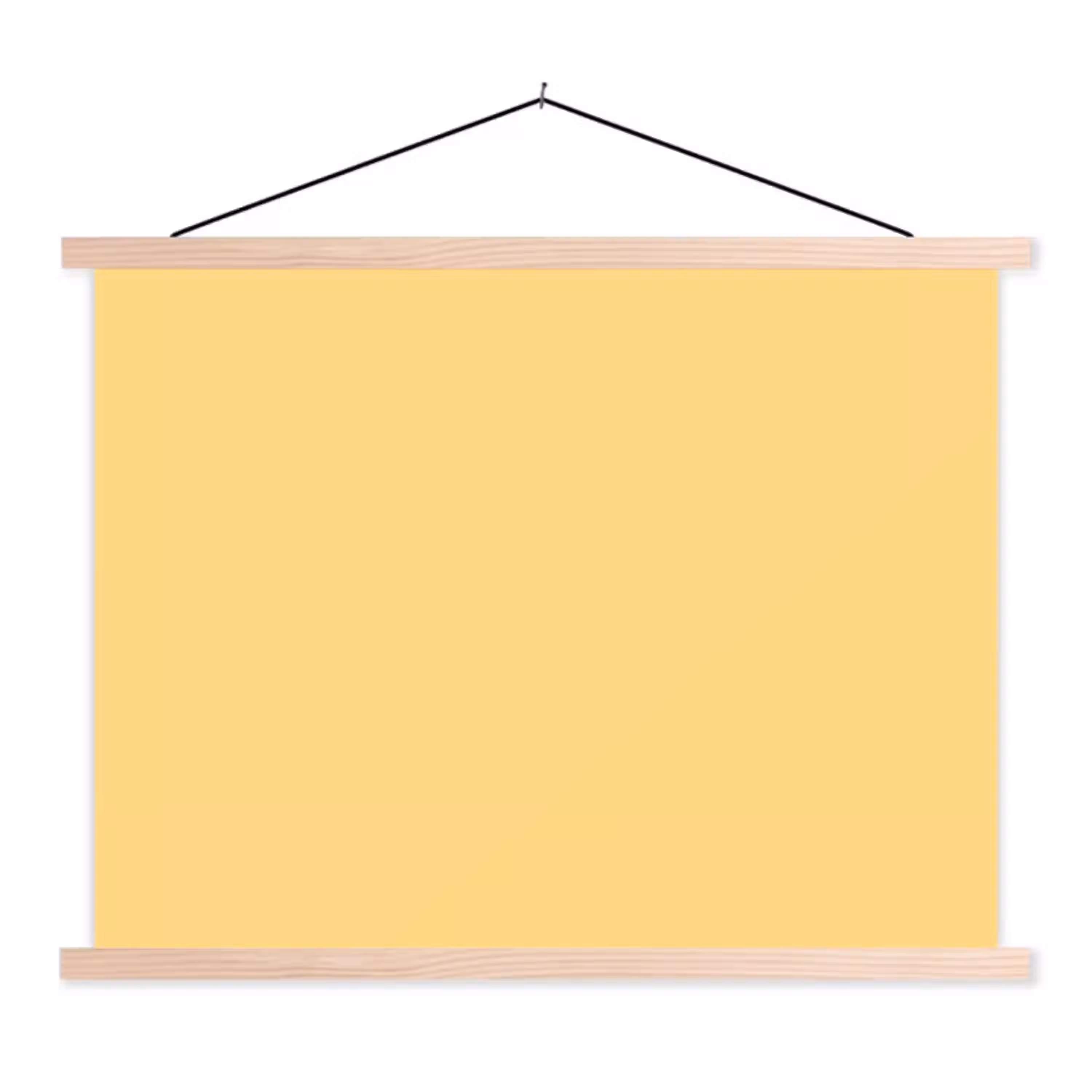 Butter - Geel - Yellow textielposter latten blank klein 122 -3d