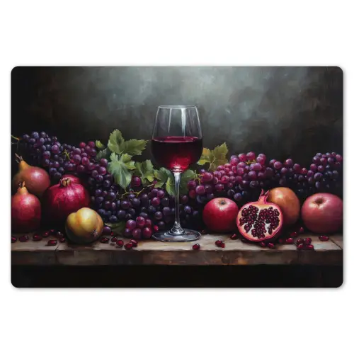 Wijn - Fruit - Stilleven Placemat vinyl groot -zzsfeer1_Kitchenyeah-website