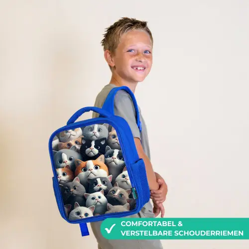 Snoezige Snuitjes Kinderrugzak - Blauw middel -sfeer3_NL