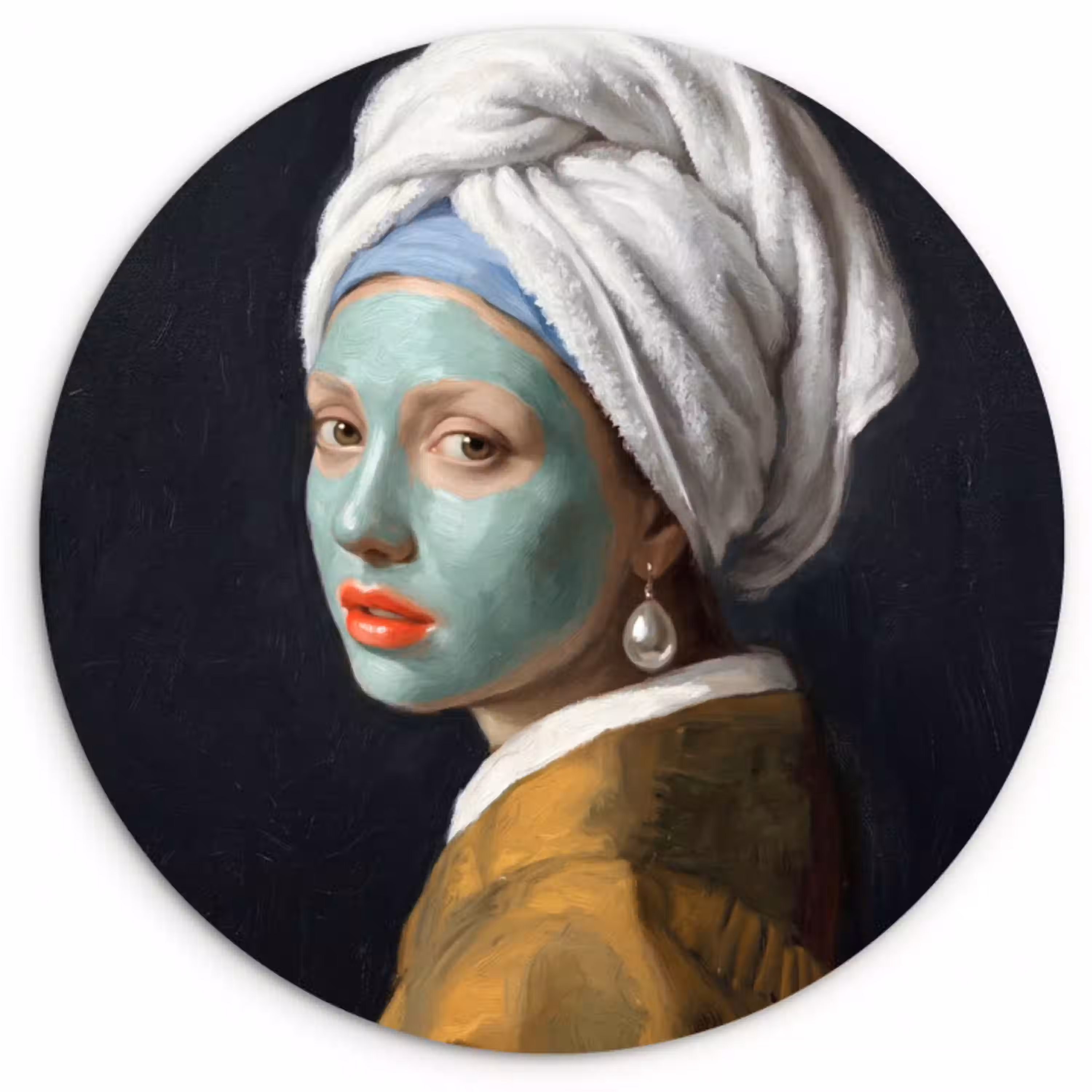 Iconisch - Modern - Kleurrijk Wandcirkel kunststof plaat 5mm dik klein -3d