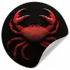 Krab - Rood - Vissen - Schaaldieren Wandcirkel behangsticker klein -3d
