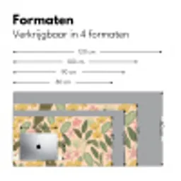Patroon - Bloemen - Kleurrijk Muismat XXL klein -sfeer5