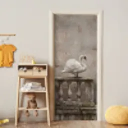 Zwaan - Elegant - Dieren - Wit deurposter klein -sfeer4