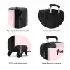 Roze rollerflamingo NBS - Handbagage koffer - Kinderen Unisex middel zzzzzzzbolletjes_ENG