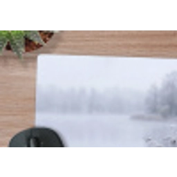 Riet - Bevroren - Winter - Natuur muismat rubber klein -closeup