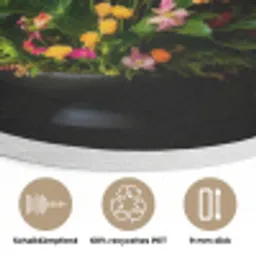 Bloemen - Vaas - Kleurrijk Akoestische PET Vilt - Rond klein -closeup_DE
