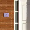 Paars met stippen - Klassiek Naambord Rechthoek middel -sfeer3-rechthoek-S
