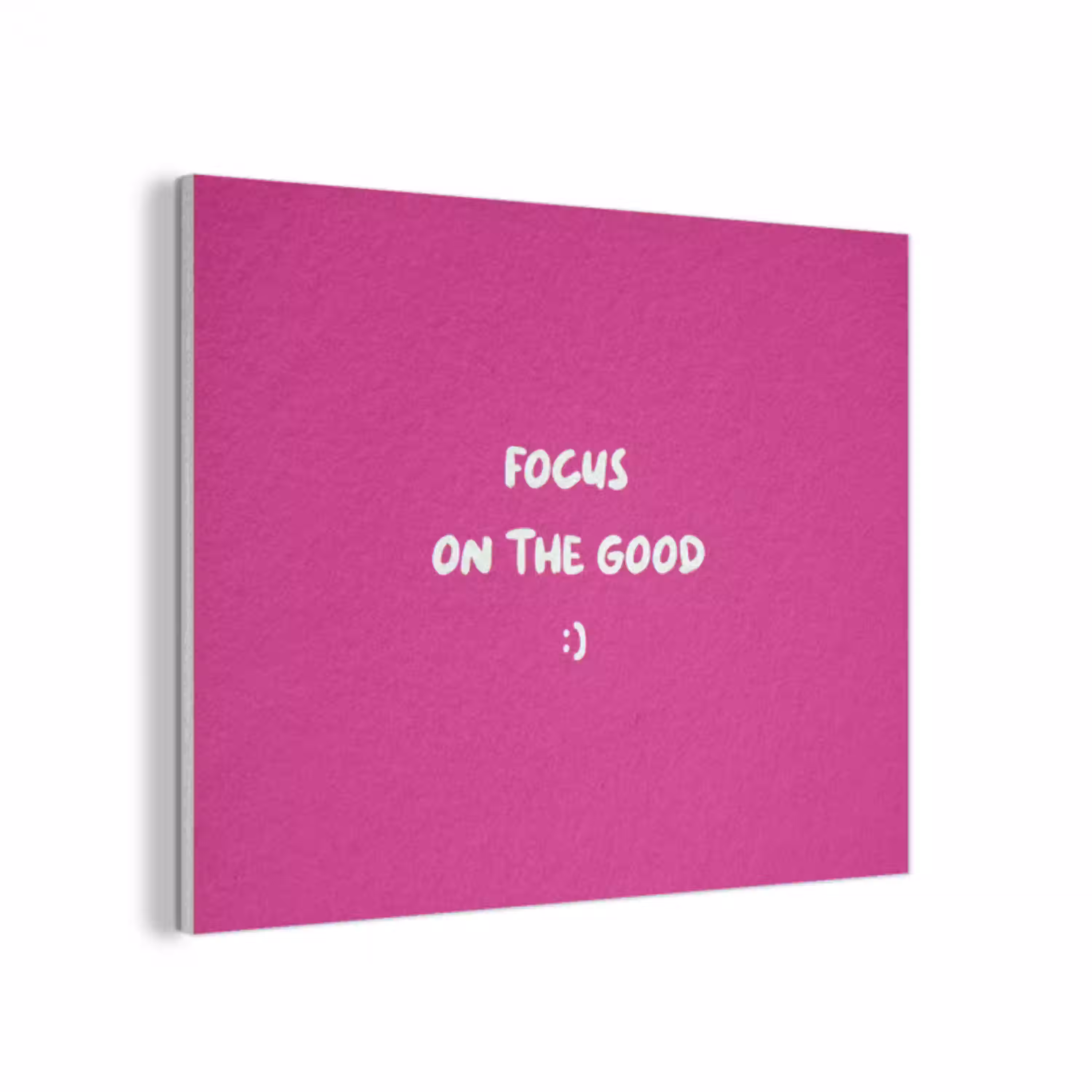 Focus - Smiley - Roze PET vilt klein -3d