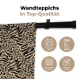 Giraf - Zebra - Motief - Bruin Wandkleed katoen klein 269 -tsfeer2_DE