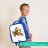 Clownvis met bellen op witte achtergrond Kinderrugzak - Blauw middel -sfeer3_NL