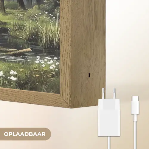 Zandpad - Groen landschap - Water Light Box met batterij (Wandlamp) middel -USP_websiteoplaadbaarNL