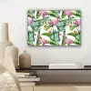 Flamingo - Bloemen - Bladeren - Jungle - Tropical canvas 2cm klein -sfeer6