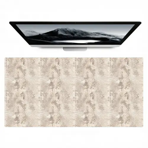 Slang - Patroon - Beige Muismat XXL klein 681 -zzz3d