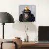 Chimpansee - Badeend - Grijs plexiglas 5mm klein -sfeer6