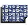 Borden - Floraal - Blauw Inductie beschermer vinyl 3mm klein 276 -3d
