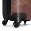Minimal - Kastanjebruin met gouden golven NBS - Handbagage koffer - Unisex middel -wiel