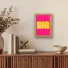Dream big - Roze - Geel - Minimalistisch Light Box met kabel (Tafellamp) klein -sfeer2