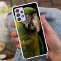 Ara - Portret - Groen Hoesje Samsung Galaxy A52 5G met koord klein -sfeer3