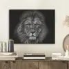Leeuw - Dieren - Zwart - Wit PET vilt klein -sfeer1