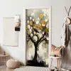 Boom - Abstract - Beige - Goud - Zwart deurposter klein -sfeer6