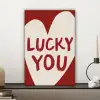 Lucky - Hart - Rood canvas 2cm klein -sfeer6