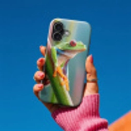 Kleurrijke kikker - Groene stengel - Alert Toughcase MagSafe Apple iPhone 17 klein -Sfeer1V