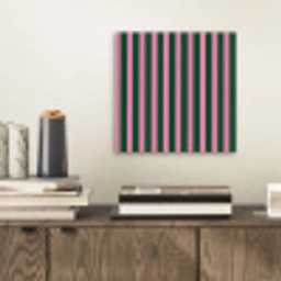 Verticale strepen - Groen - Roze aluminium wit klein 46 -sfeer1