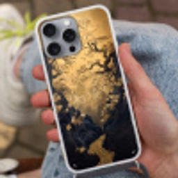 Bloemen - Takken - Goud - Sierlijk Hoesje iPhone 16 Pro Max met koord klein -sfeer3