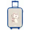 Pony in roze pastel kleuren Kinderkoffer - Blauw klein -zz3dotto