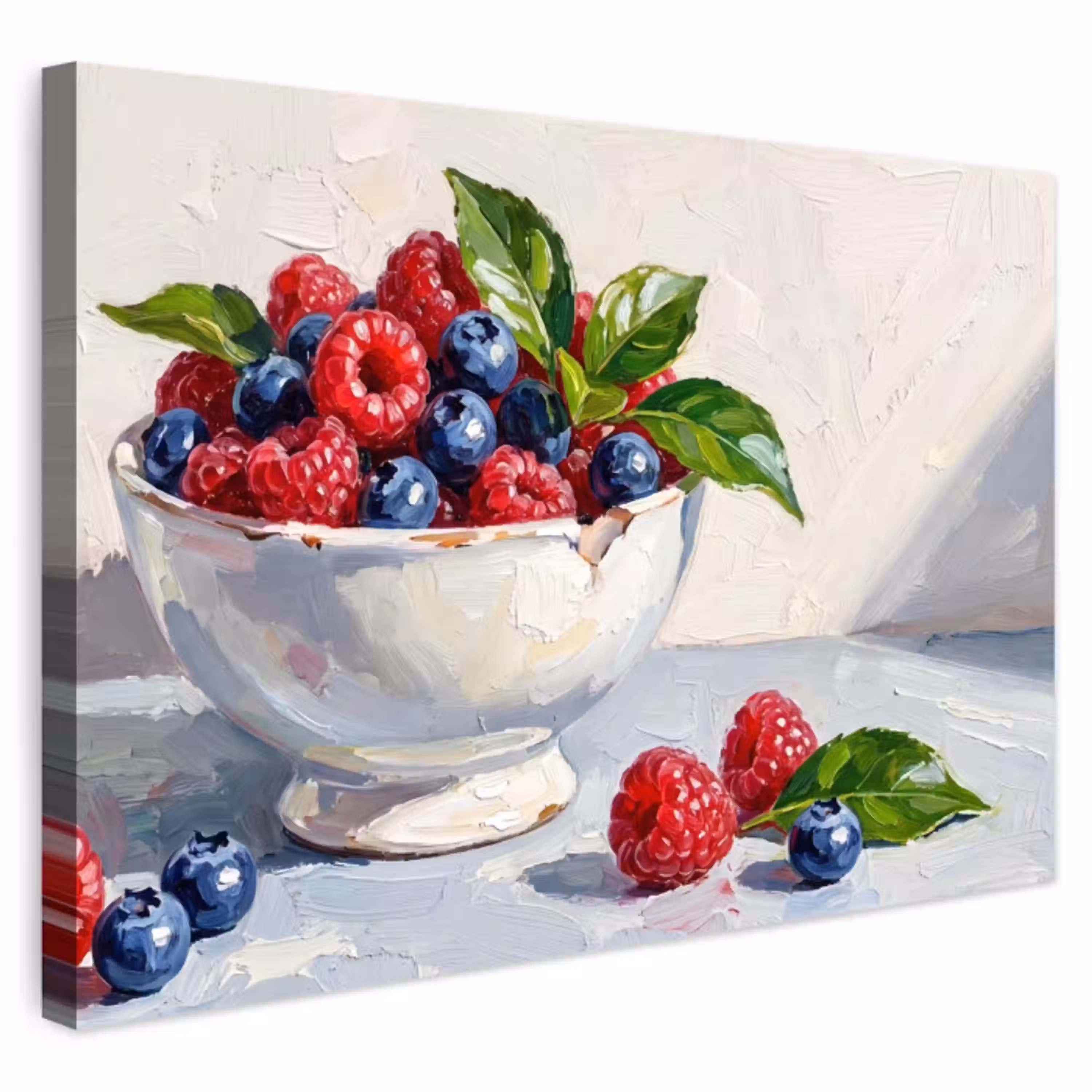 Bessen - Kom - Eten Tuinposter op houten frame 2 cm dik klein -3d