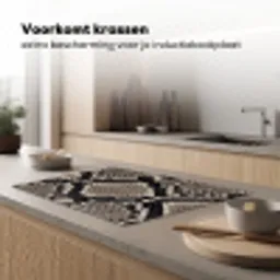 Slangenleer - Patroon - Beige Inductie beschermer vinyl 3mm klein -sfeer1
