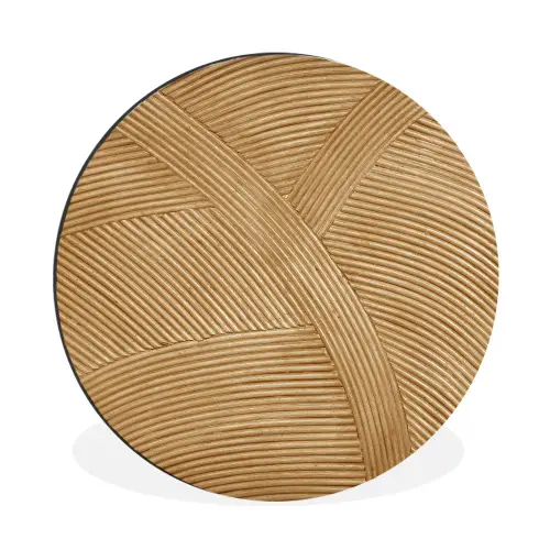 Structuur - Natuur - Kunst - Rotan Wandcirkel aluminium klein -3d