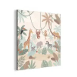 Jungle - Dieren - Groen aluminium wit klein -3d