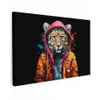 Graffiti - Luipaard - Zwart - Jas canvas 2cm klein -z3d