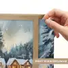Kerstdorp - Huizen - Sneeuw - Kerst Light Box met batterij (Wandlamp) middel -USP_websiteprintNL